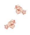 Mini Flower CZ Silver Stud Earring STS-6697